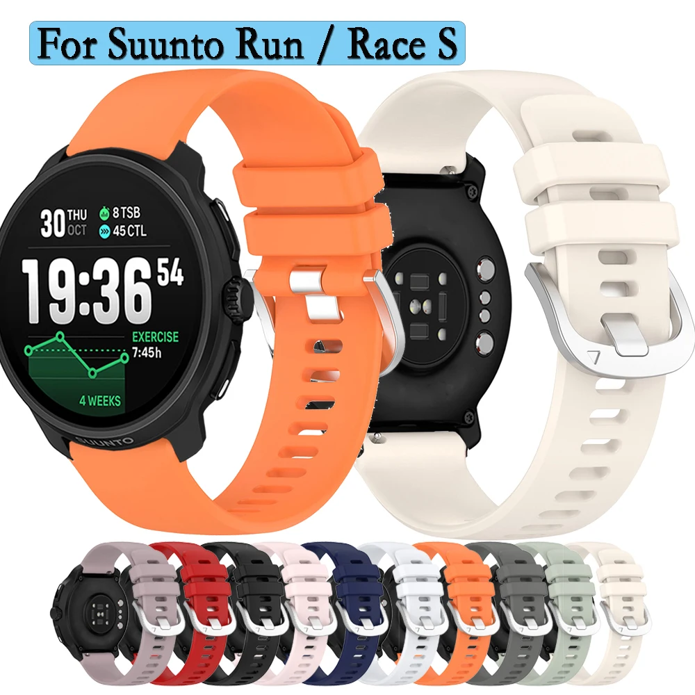 

Силиконовый ремешок 22 мм для Suunto RUN/Race S, высококачественные ремешки с пряжкой для часов Suunto Race1/2, аксессуары для часов