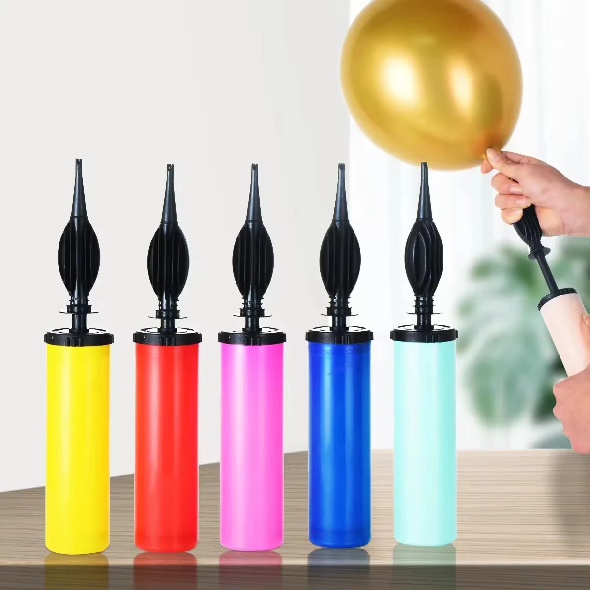 Random Balloon Pump Air Inflator Hand Push Portable Balloon Accessories For Wedding Birthday Party Decor Supplies