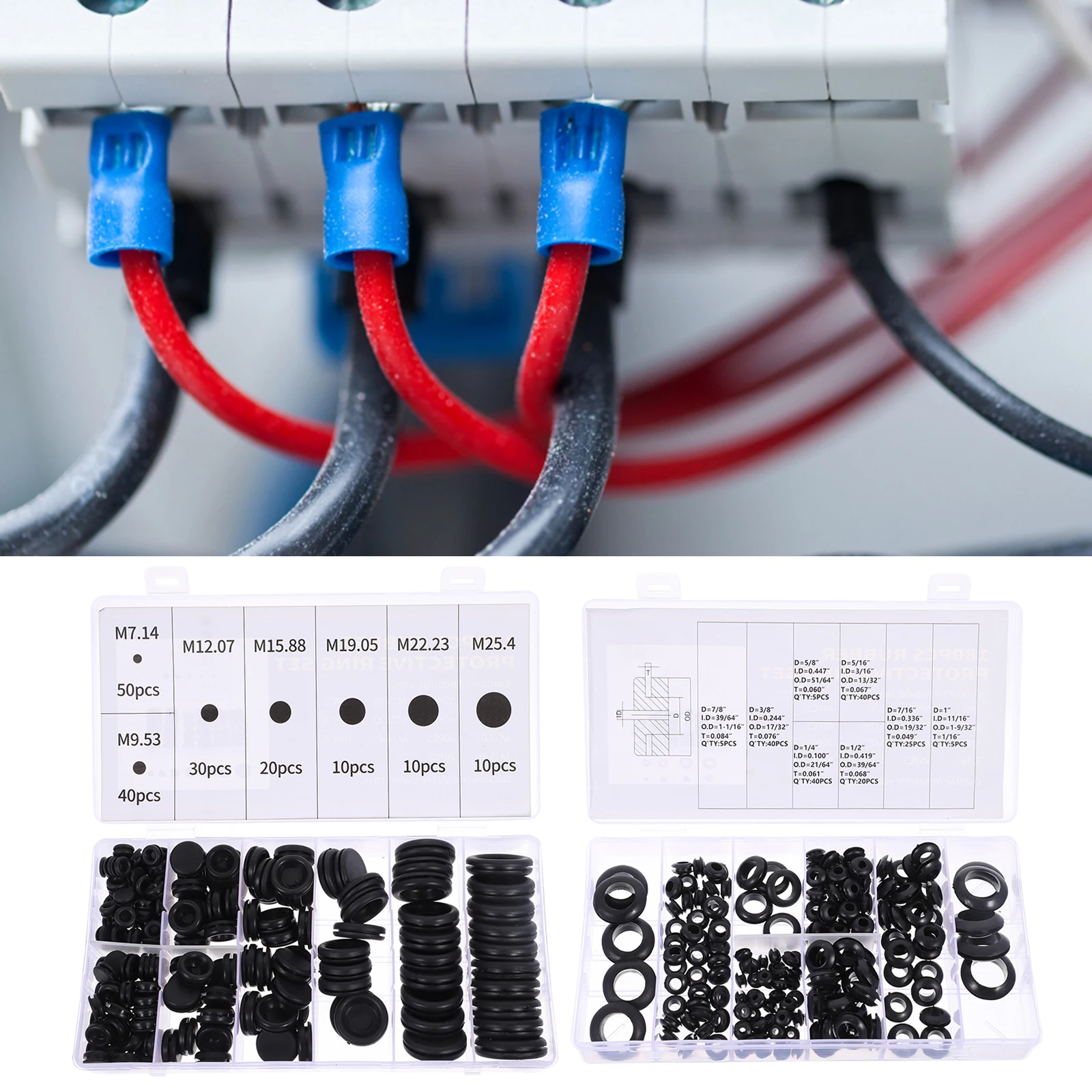

Grommets Gasket Kit Wiring Protection Hole Plugs High Grade Rubber Guard Automotive Plumbing Electrical Wire Assortment Rubber