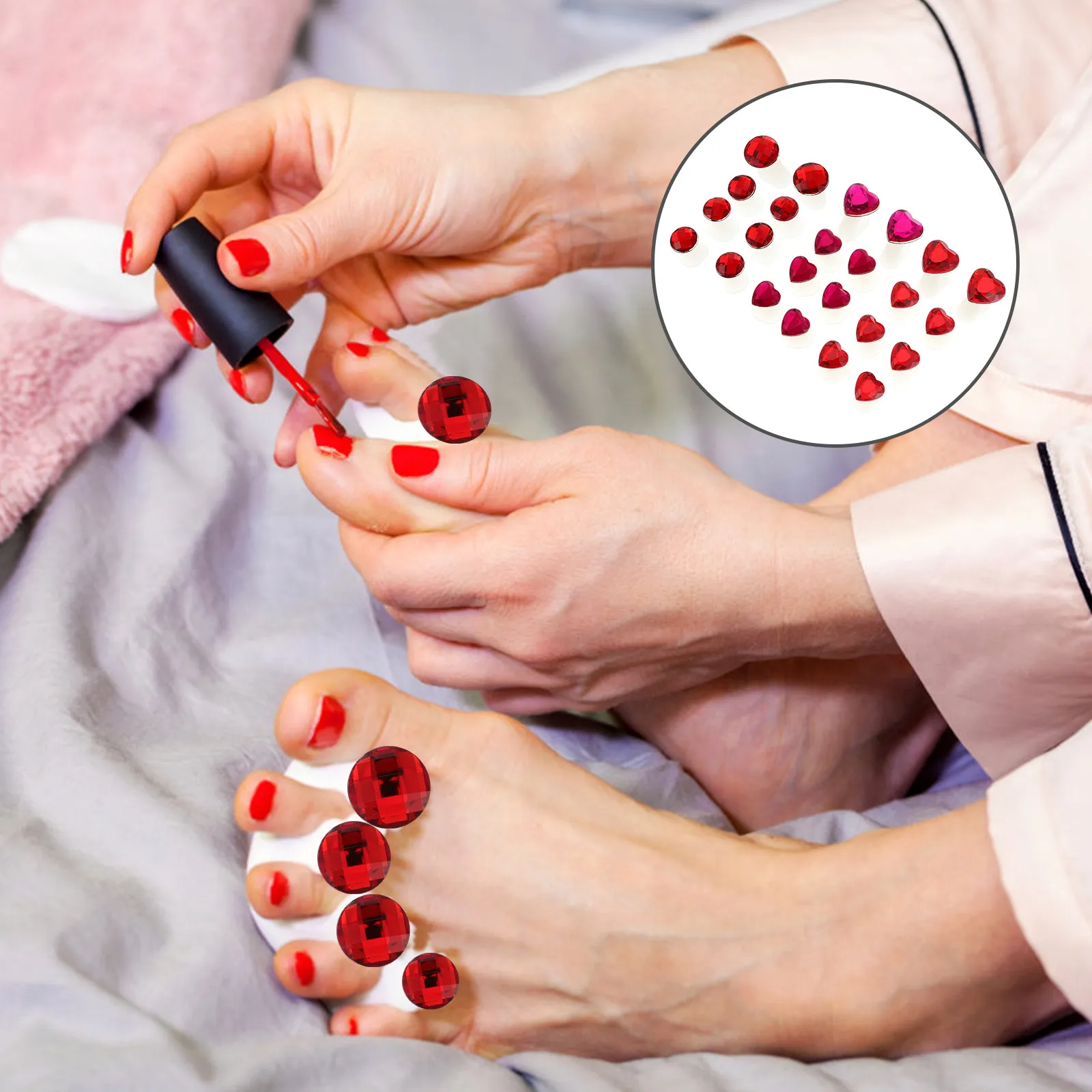24Pcs Silicone Toe Separator Pedicure Tool Toe Spacer for Nail Art Comfortable Washable Reusable Foot Care Pedicure Tool