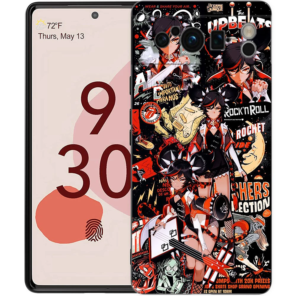 Genshin Impact top Games Phone Case For Google Pixel 8 7 6 Pro 6A 7A 5G Soft Silicone Shockproof TPU Black Cover Fundas