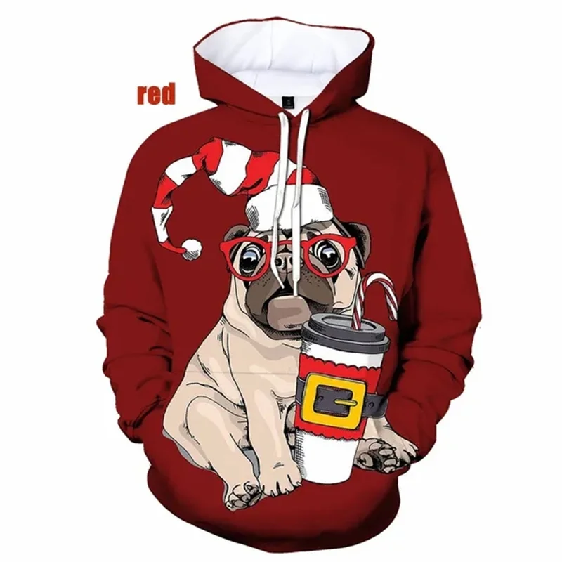 PUG Dog Graphic Hoodies For Men 3D Print Cute Animal Pullovers Sweatshirt Kid Funny Hoodie Top Streetwear Sudaderas Para Hombres