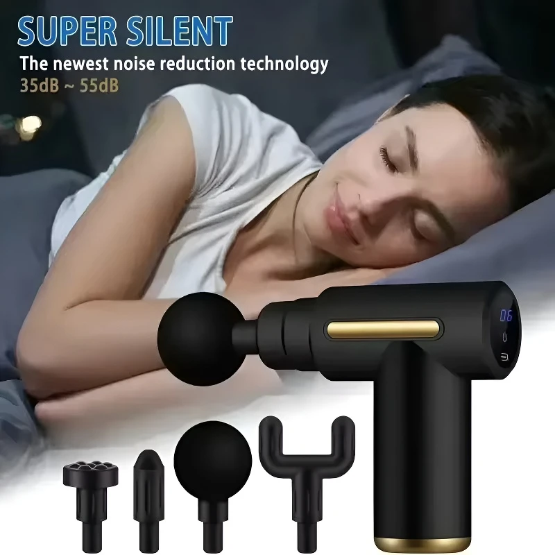 

Fascial Massage Gun Electric Percussion Pistol Massager Body Neck Back Deep Tissue Muscle Relaxation Fitness Tool For Shoulder