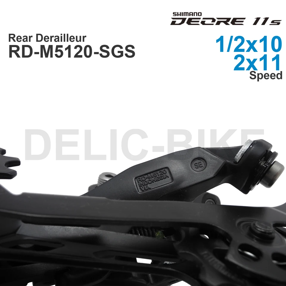 Shimano-Deoreリアディレイラー,オリジナルパーツ,RD-M5120, 10v,11v