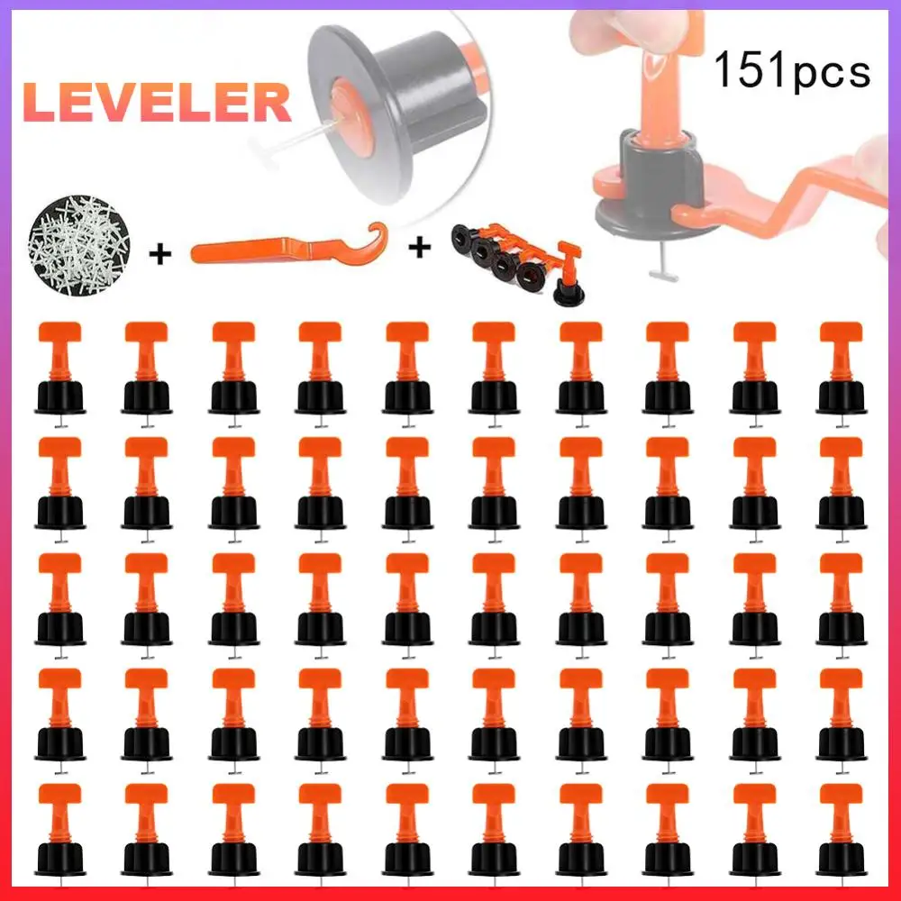 

151 шт., клинья для укладки плитки, выравнивающие прокладки, сменные игольчатые штифты, выравниватель, локатор, прокладки для напольной настенной плитки, керамика