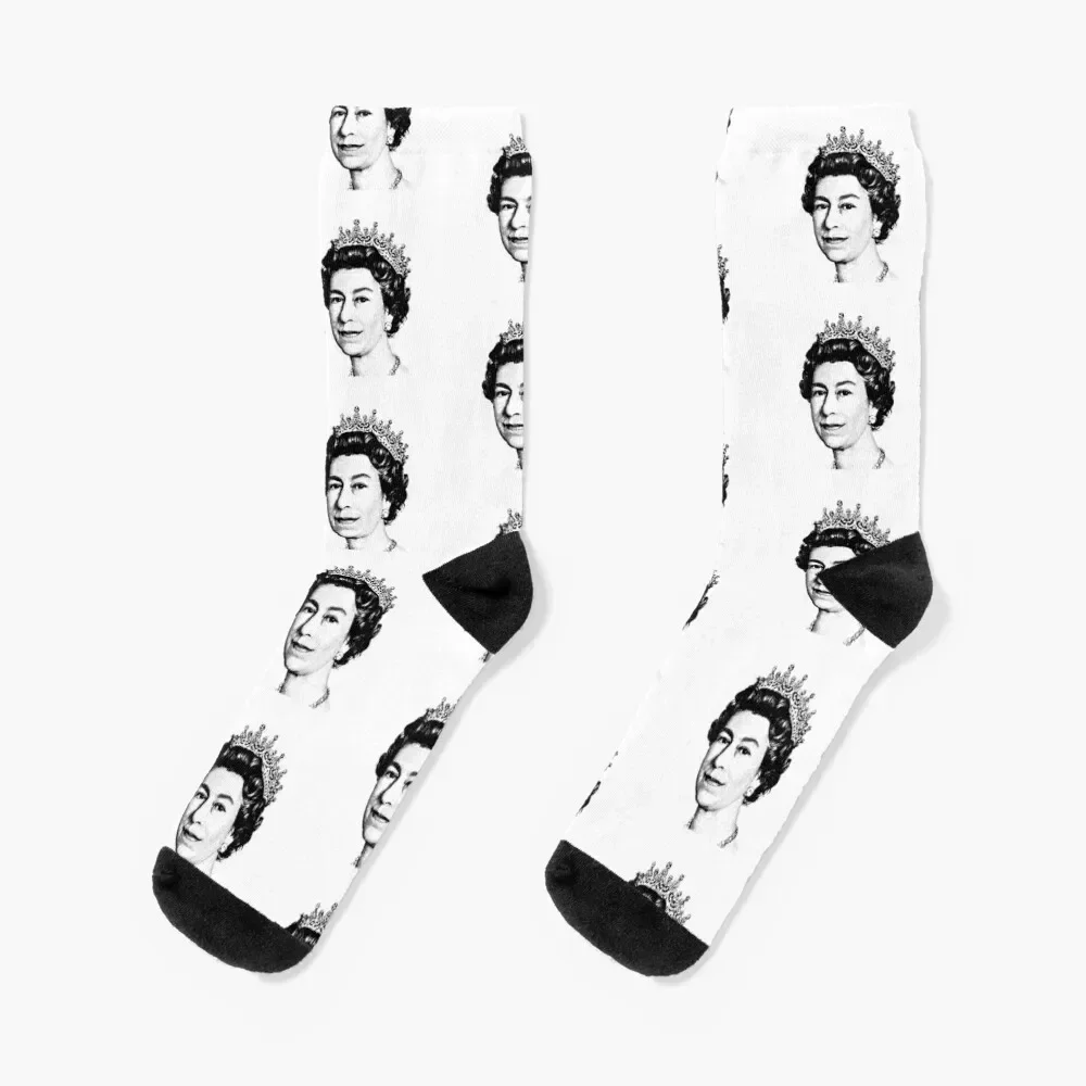 

The queen Elisabeth Socks tennis floral Rugby Climbing Socks Female Men's