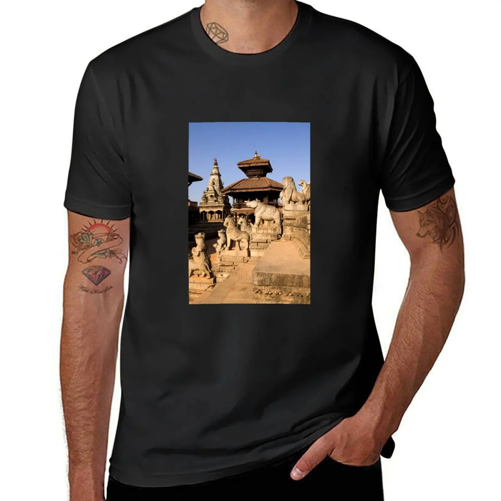 Bhaktapur Durbar Square Nepal T-Shirt oversized anime cute tops oversized t shirt men