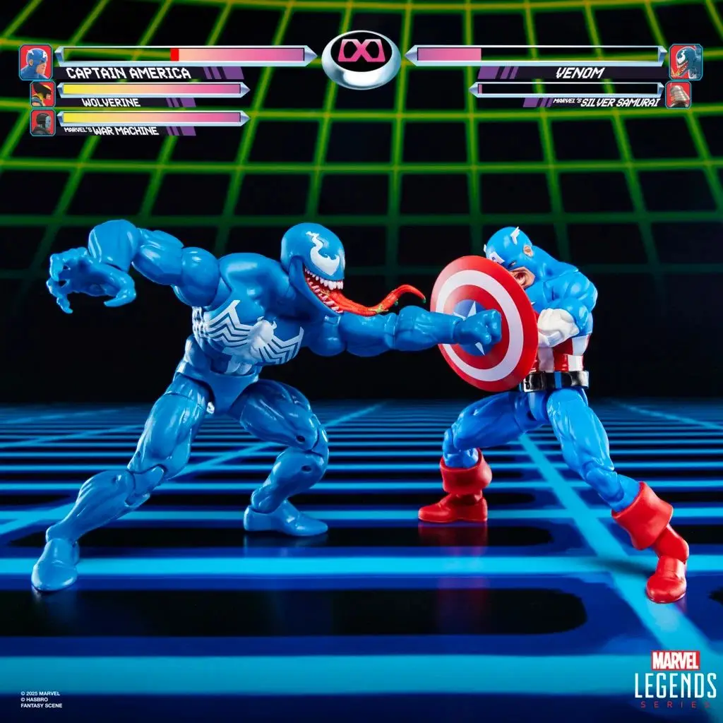 شخصية Marvel Legends Gamerverse MVC Captain America VS Venom 2pack Deluxe Exclusive مقاس 6 بوصات