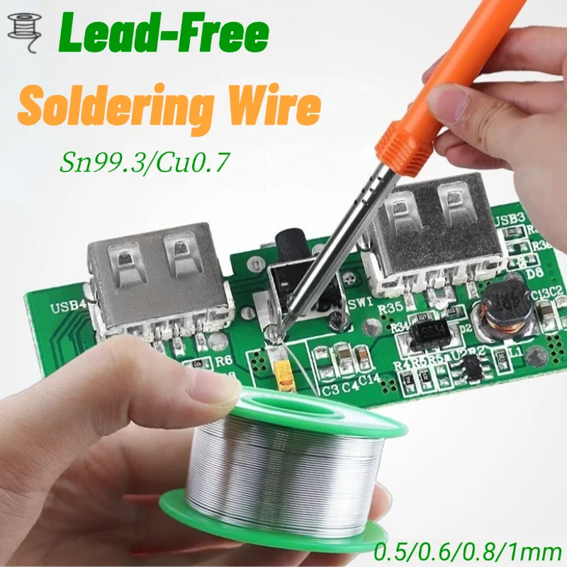 

Lead Free Solder Wire High Purity Soldering Wire Roll for Electronic Repair Tin Wire Flux Sn99.3/Cu0.7 Universal Welding Tools