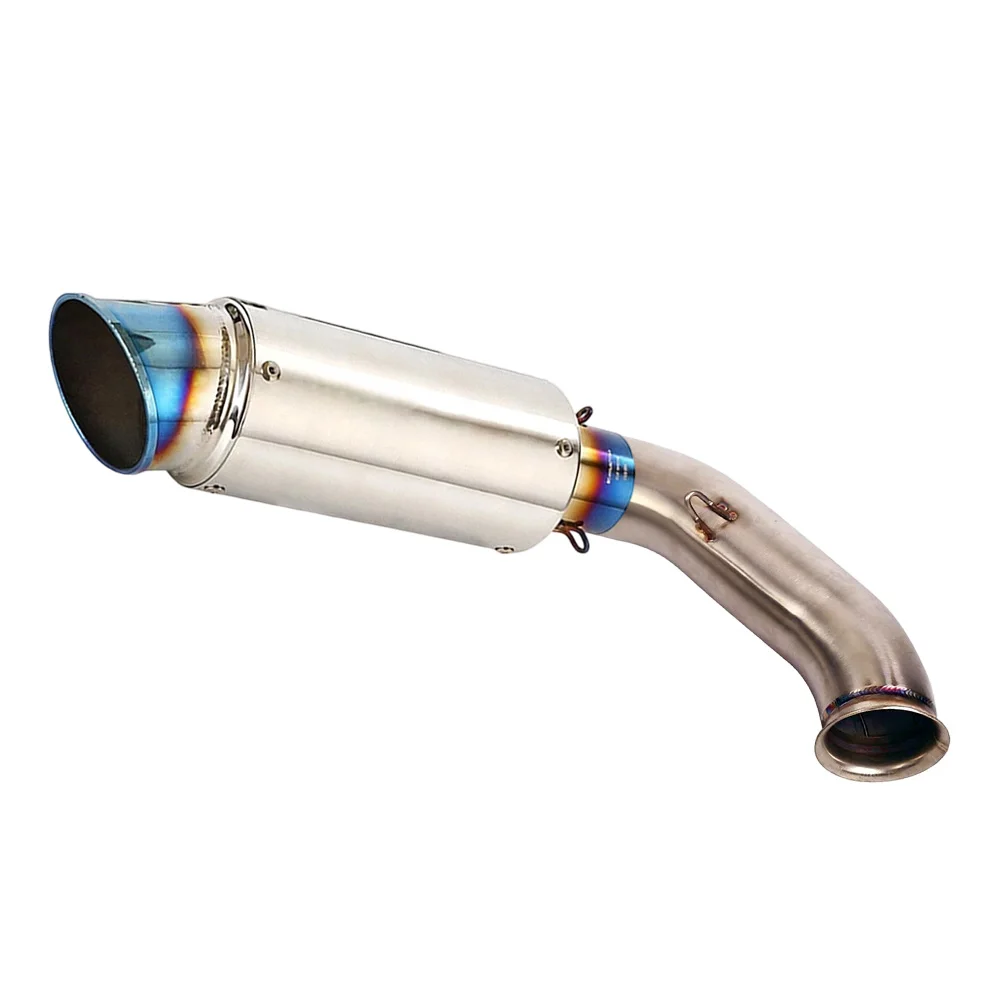 Auspuffsysteme Modifiziertes Mittelrohr Schwarzer Schalldämpfer Slip-On für DUKE 390 RC390 Svartpilen 401 Auspuffrohre – Detail 8