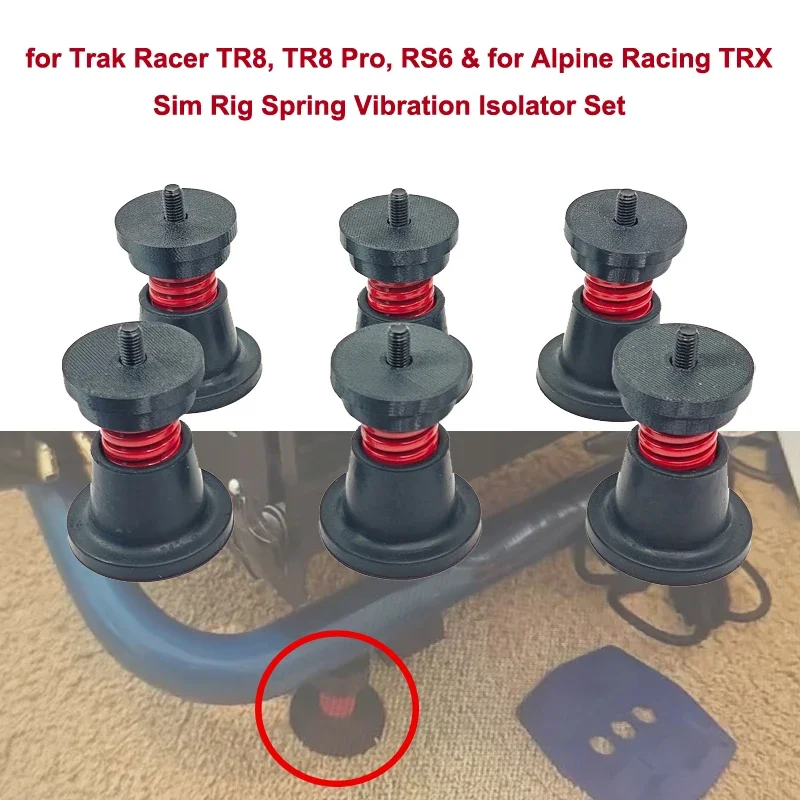 

For Trak Racer TR8, TR8 Pro, RS6 and for Alpine Racing TRX Sim Rig Spring Vibration Lsolator Set