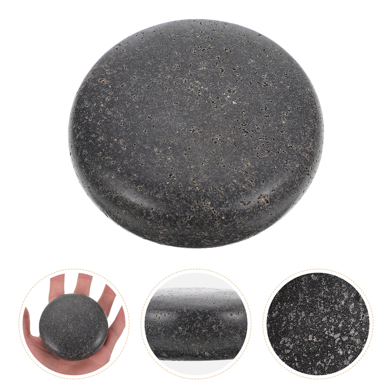 

Volcanic Stone Spa Massage Tool Round Body Scraping Stone For Muscle Relaxation Hot Compress Therapy Back Massager