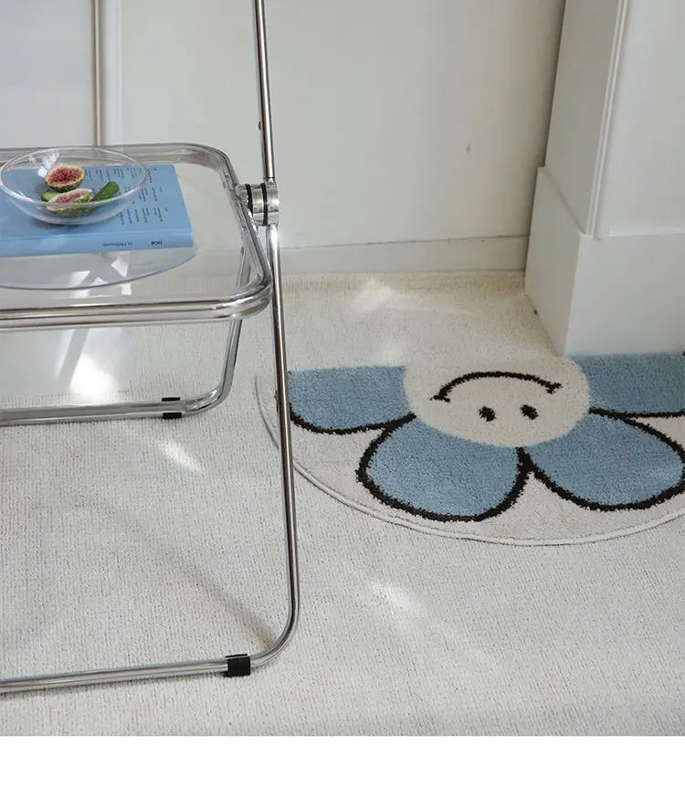 VIKAMA Niedliche, wasserabsorbierende Badematte aus Kunstkaschmir in Cartoon-Form für Wohnzimmer, Couchtisch, Bodenmatte im Ins-Stil