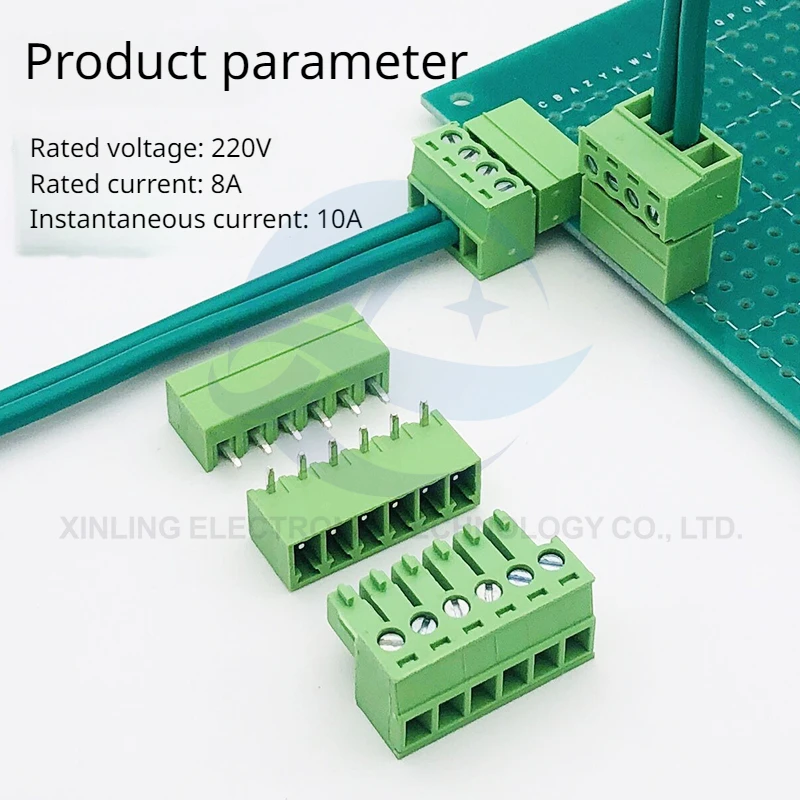 

KF15EDG-3.5 Plug-in terminal 2P3P4P5P6P8P24P Terminal block Straight/bent pins wire connector terminals