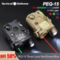 Tattico Airsoft PEQ 15 LA5C Rosso Verde Blu Versione IR Indicatore Dot Laser Luce Bianca Arma Torcia Elettrica Stroboscopica Caccia