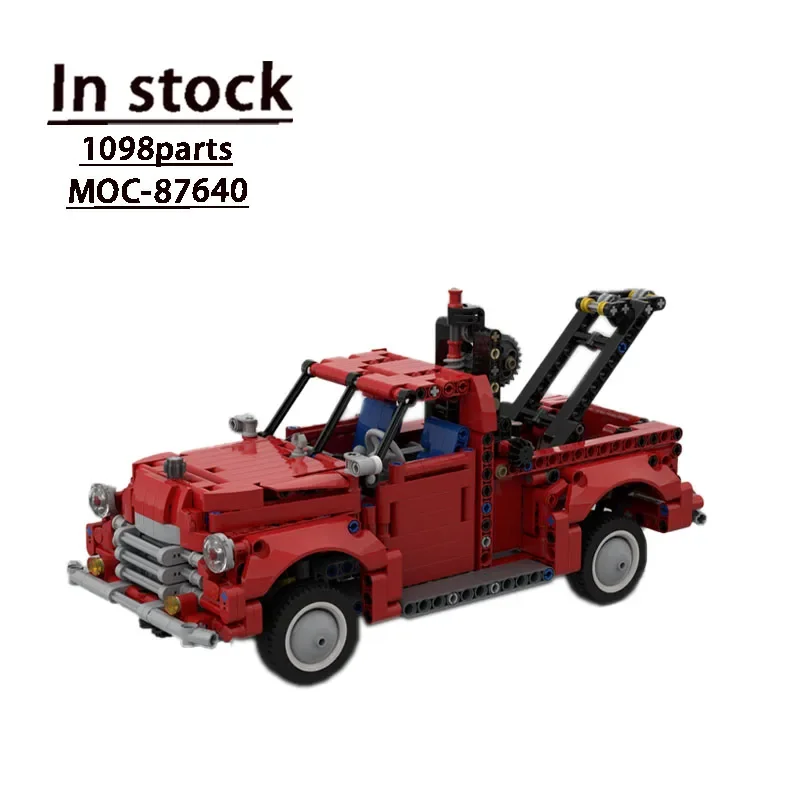 MOC-87640 City Red Wrecker assemblaggio Splicing Building Blocks modello MOC CreativeEducational Kids Birthday muslimb