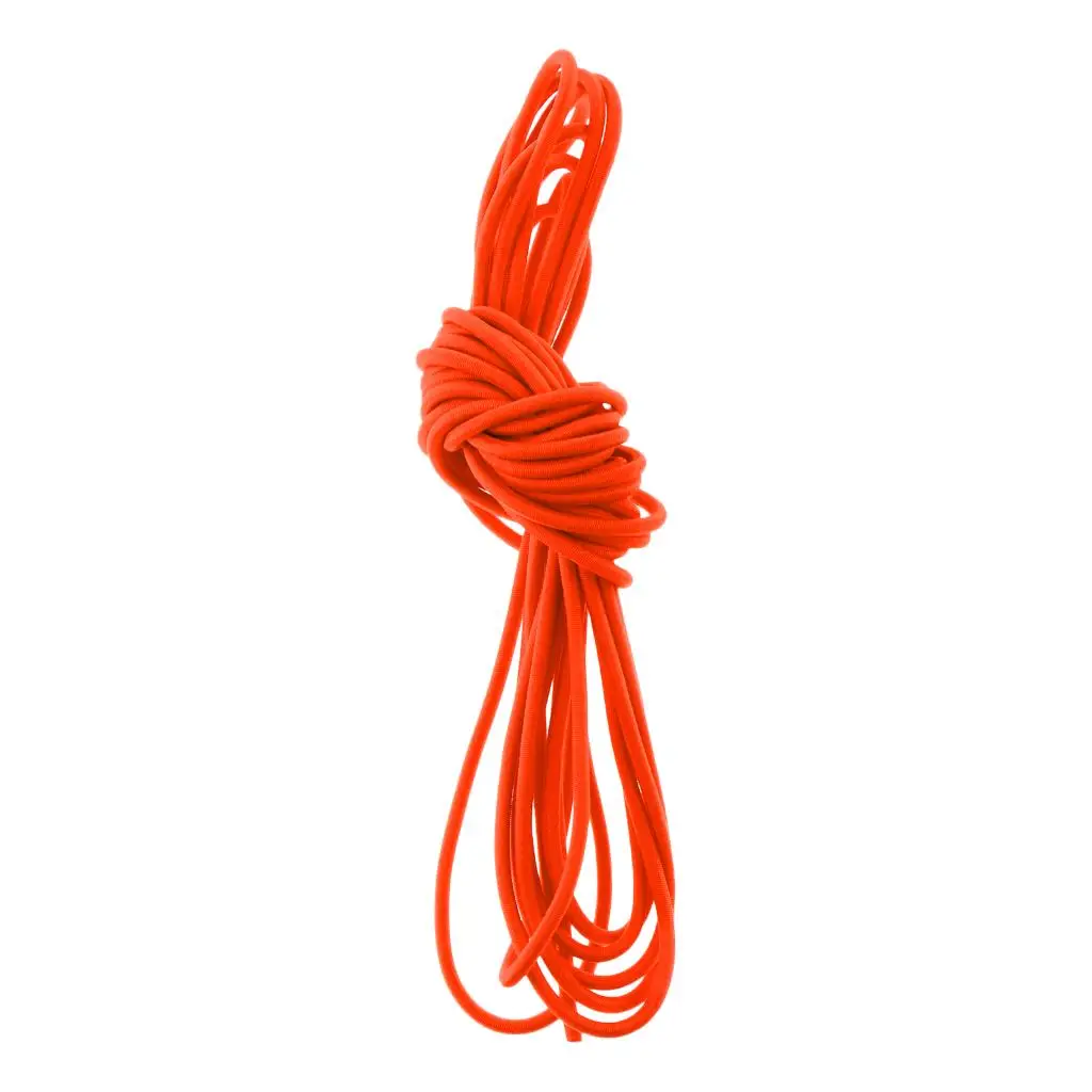 3mm x 5 Meters Orange Strong Elastic Bungee Rope Shock Cord Tie Down