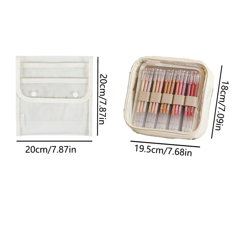 Custodia per penna gel di grande capacità per 36/108 pezzi Penne gel Custodia per penna colorata trasparente Fibbia leggera/cerniera