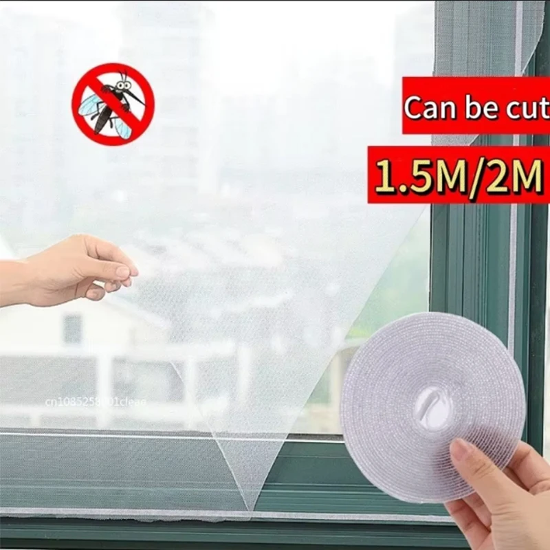DIY Moskitonetz Selbstklebend Insektenschutz Fliegengitter Vorhänge Fensternetz Schutzgitter Heimtextilien Bett Garten