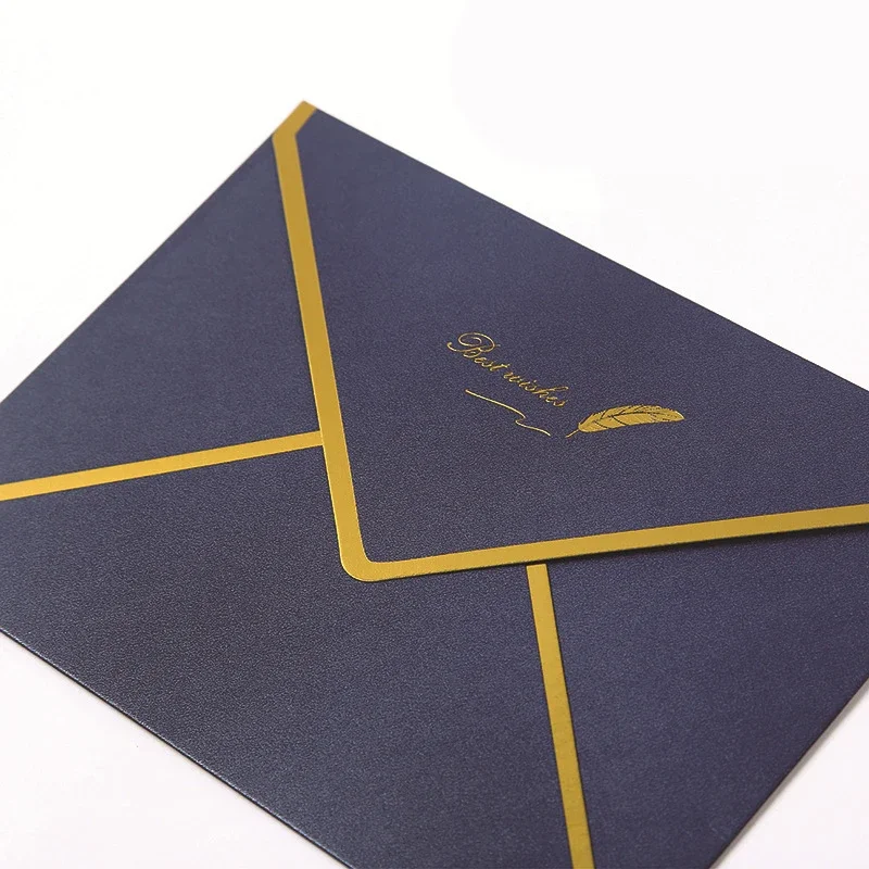 10pcs 18x13cm Envelope 250g Thickening Golden Edged for Wedding Invitations Postcard Envelope High-grade Busines Giftbox Packing