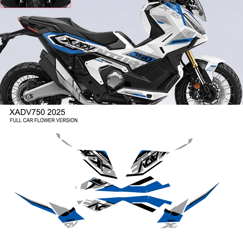 

For HONDA XADV750 2025 Full Car Flower Version Waterproof Decoration Stickers XADV 750 Anti Scratch Motorcycle Pattern Decal Kit
