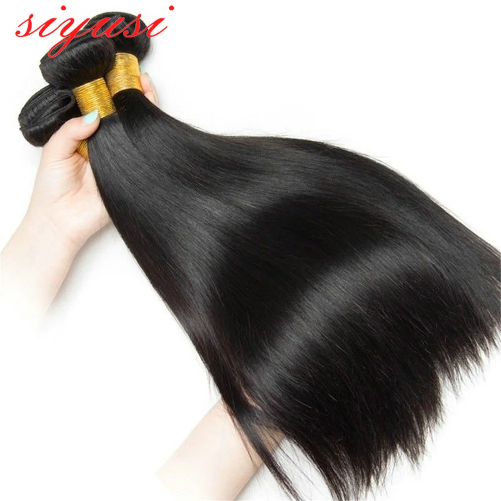 Gerade Menschliches Haar Bundles 1/3/4 Stück Natürliche Schwarze Frauen Günstige Remy Menschenhaar Extensions 10-30 Zoll Knochen Gerade Bundles