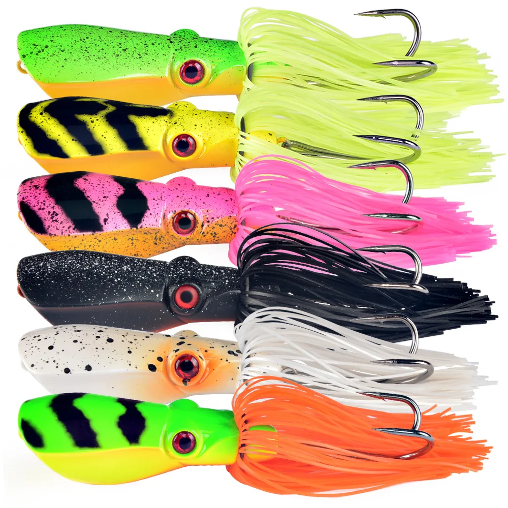 

6.5cm16.5g Frog Surface Loyal Fishing Bait Bass Warbler Soft Bait Double Hook Anti-snag Crashing Water Bionic Bait JIG Lure