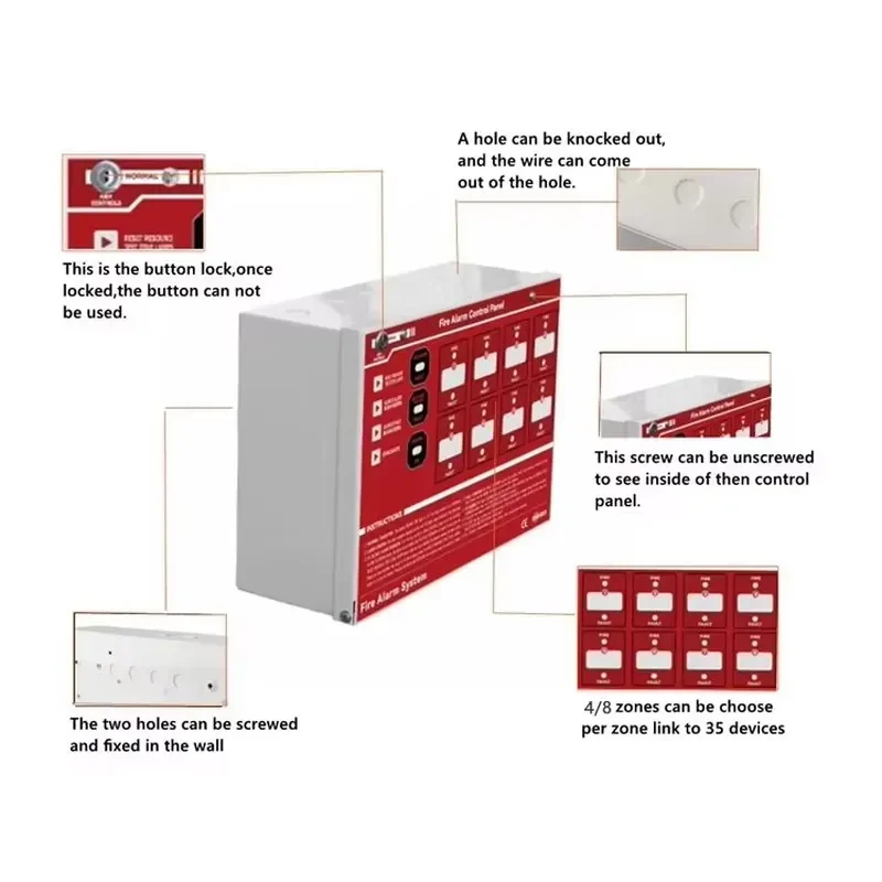 Home Fire Alarm System Firefighting Supplies for Home Security Conventional Fire Alarm System