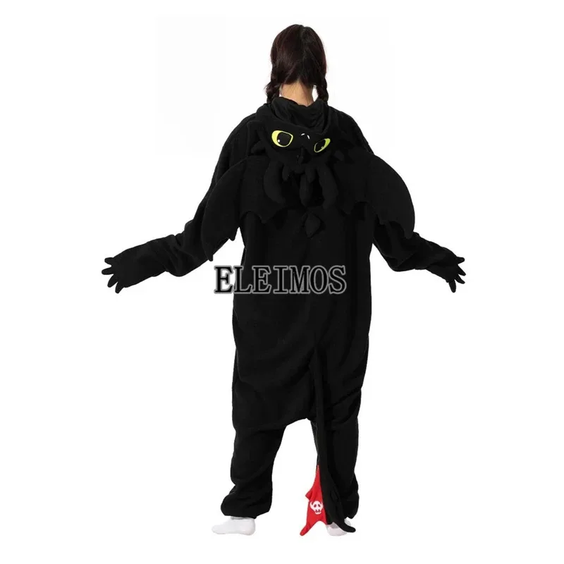 Kigurumi Onesie การ์ตูน Tothless ชุดนอนสําหรับผู้ใหญ่ผู้หญิงผู้ชายสัตว์ชุดนอน Homewear ฮาโลวีน COSPLAY PARTY เครื่องแต่งกาย