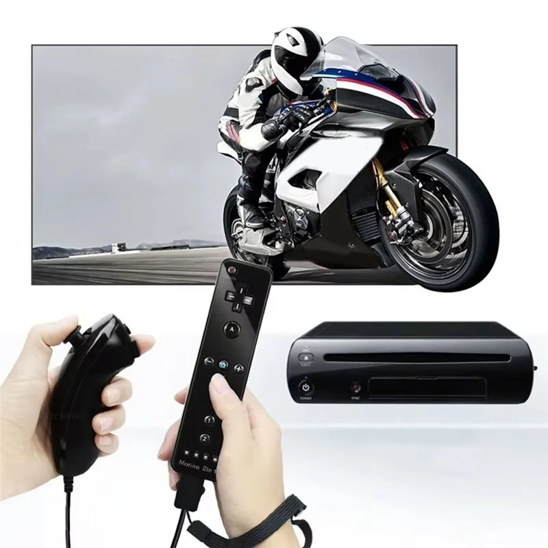 

Well Made-Bluetooth Gamepad For Wii / Wii U Console Wireless Remote Controller With Motion Plus, Nunchuck, And Wrist Strap
