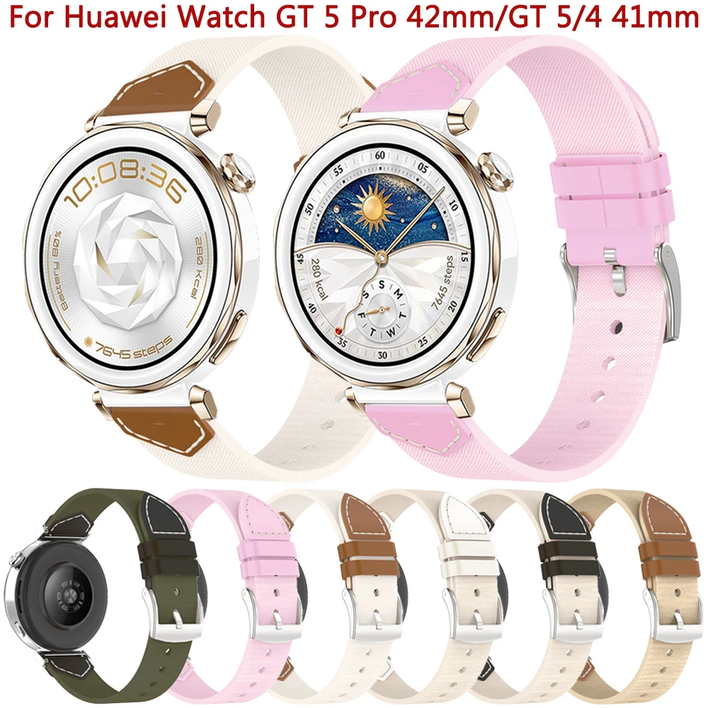 Ремешок 18 мм для Huawei Watch GT 5 4 GT4, 41 мм, ремешок для умных часов для Huawei GT5 Pro, 42 мм, джинсовый браслет, спортивный ремешок для часов, замена