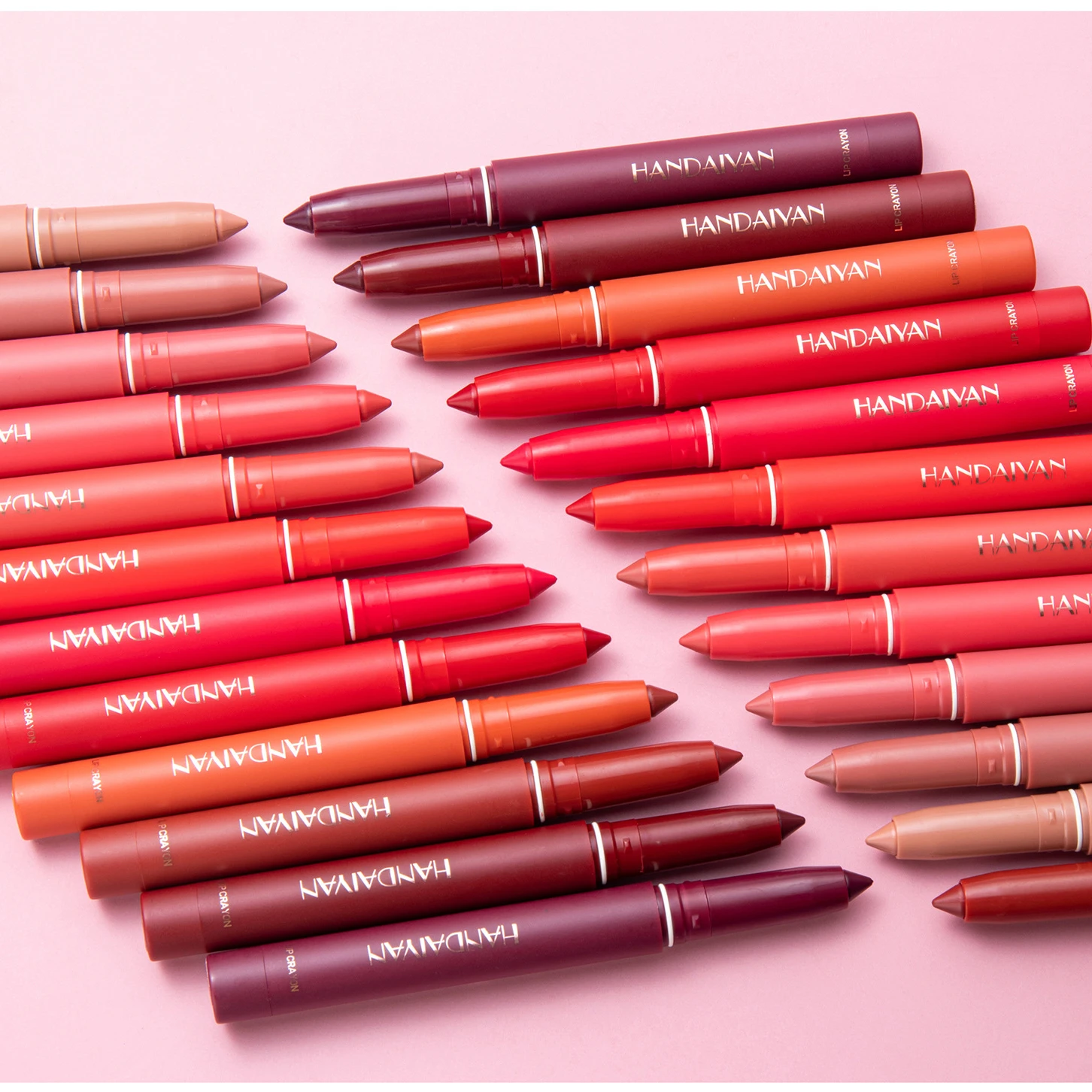 Waterdichte Lipkrijt Verzadigde Matte Lippenstift Niet-Vervagende Lippenstift Voering Set Met Puntenslijper Houdt De Punt Nauwkeurig, 1G * 6 Stuks