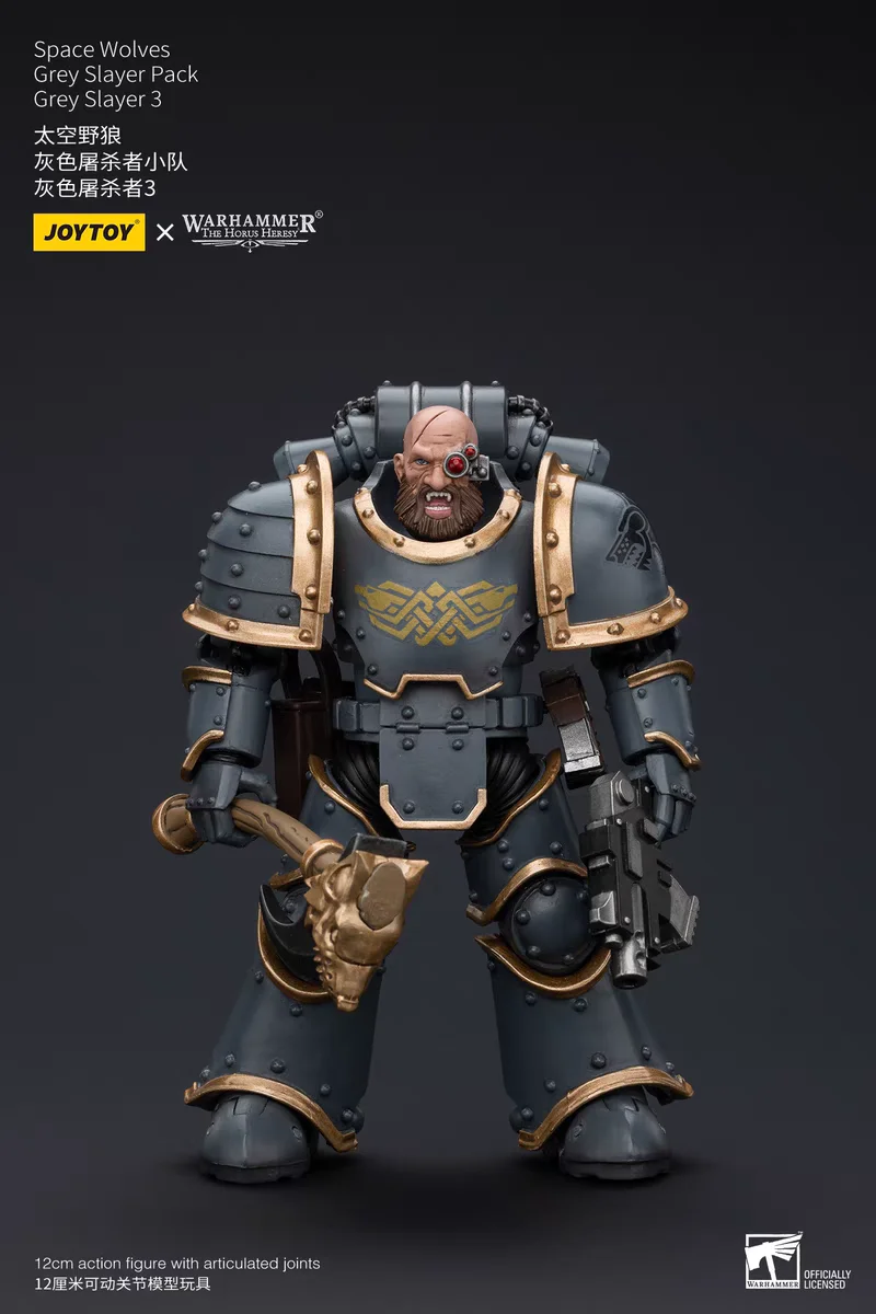 【Disponibile】JOYTOY Warhammer 30K The Horus Heresy 1/18 Action Figure Space Wolves Grey Slayer Pack Anime Modello Giocattoli Regalo