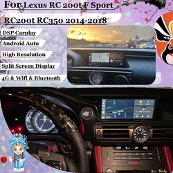 Automotive Multimedia Android For Lexus RC 200t F Sport RC200t RC350 2014 2015 2016 2017 2018 GPS Car Radio Receiver Head Unit