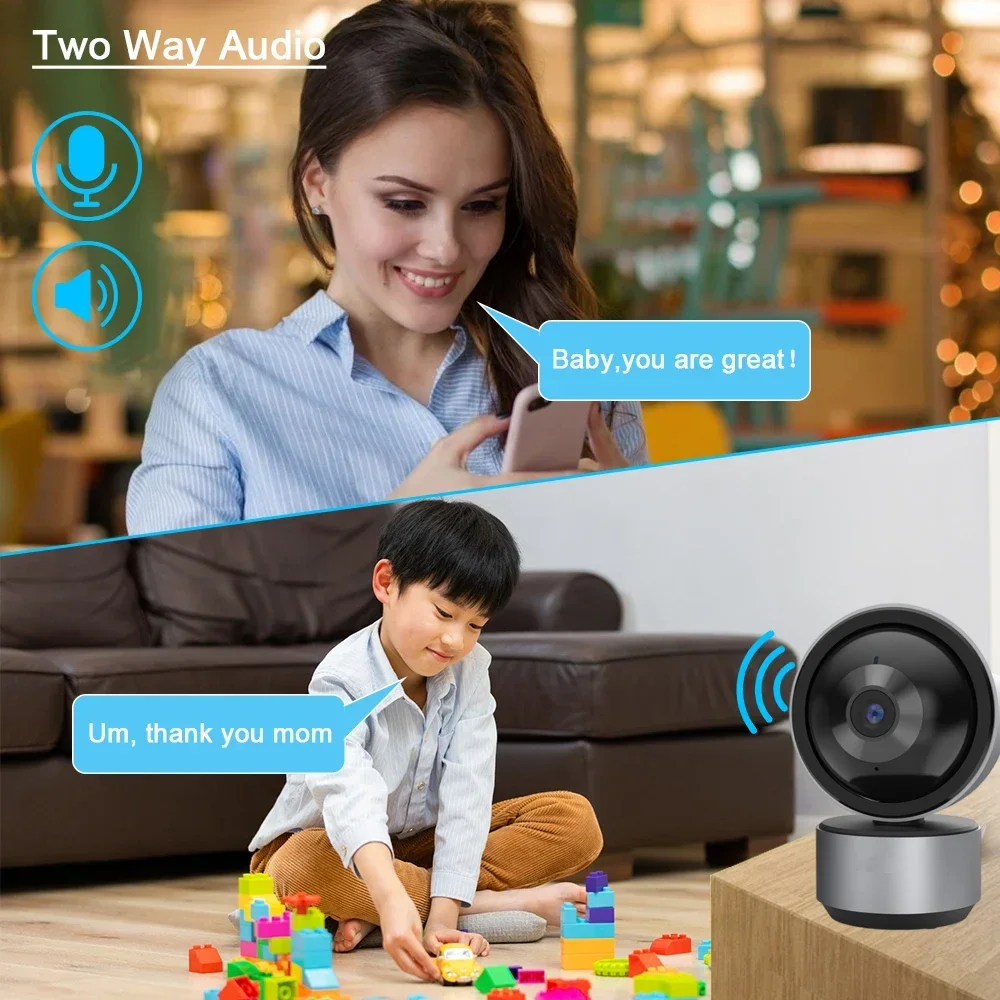 Smart Life 5MP Wifi IP Cam Tuya 2 Way Audio Baby Home Security Camera System Wireless CCTV PTZ Camera Video Surveillance System