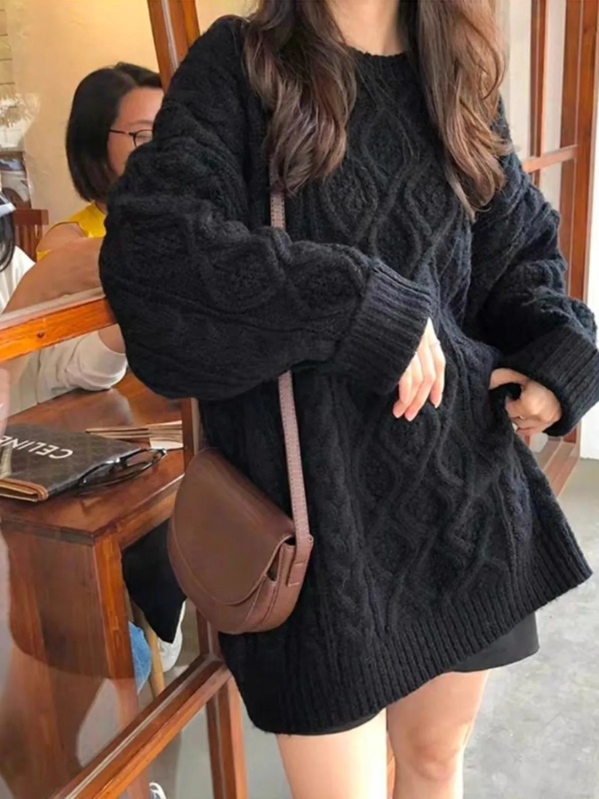 

Розовый вязаный свитер Dr, женский осенне-зимний тонкий свитер средней длины, большие размеры, красивый вариант, все высокое качество, Fing W...