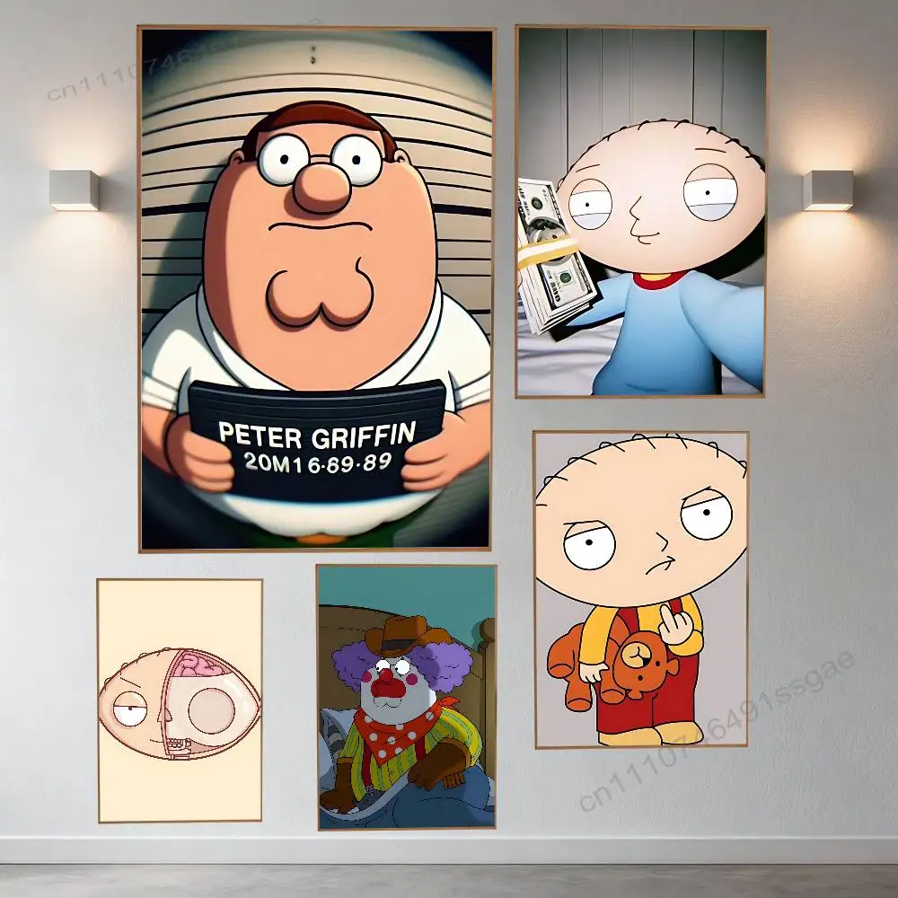 

F-Family P-PETER G-Guy Poster Retro Paper Sticker DIY Room Bar Cafe Aesthetic Art Wall Painting