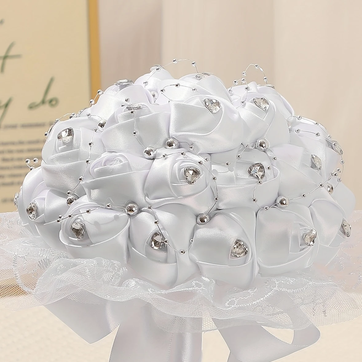 Bride elegant wedding bouquet for wedding anniversary art decoration