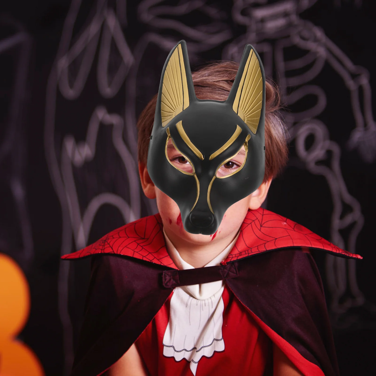 

Elegant Anubis Mask Retro Venetian Masquerade Plastic Mask For Halloween Cosplay Party Festival Carnival Costume Accessories