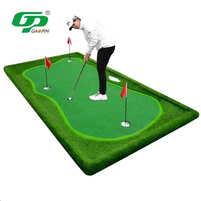 

Hot Selling Nice Design Golf Putting Green Professional Putting Mat Custom Golf Mat for Office Home Backyard Use