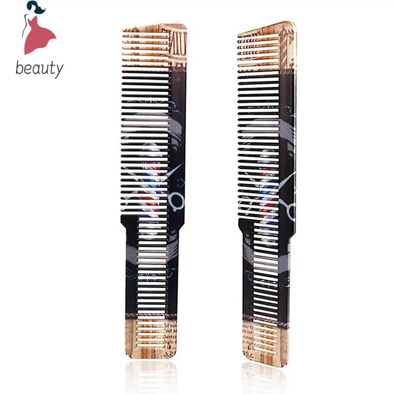 Barbershop Professional Retro Print Flat Top Clipper barbering Comb Hairdressing Men Women Hair Cutting Combs Salon Styling Tool