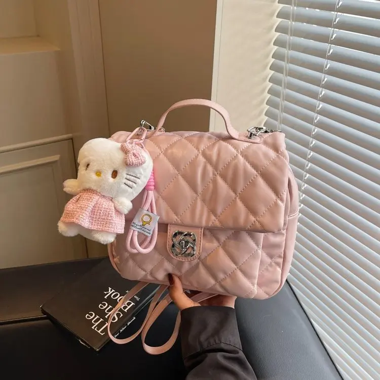 

Women's Quilted Chain Shoulder Bag 2026 New Color Block Versatile Casual Commute Crossbody Bag for Ladies