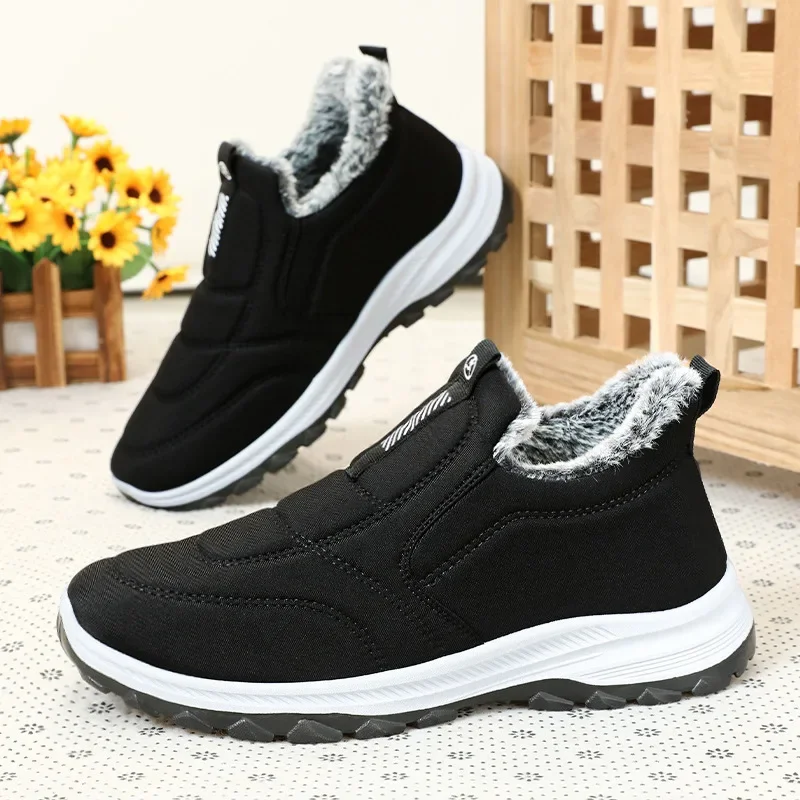 

Winter Men's Cotton Shoes Cotton Boots Velvet Thickening Couple's Versatile Walking Boots Trekking Shoes bota masculina