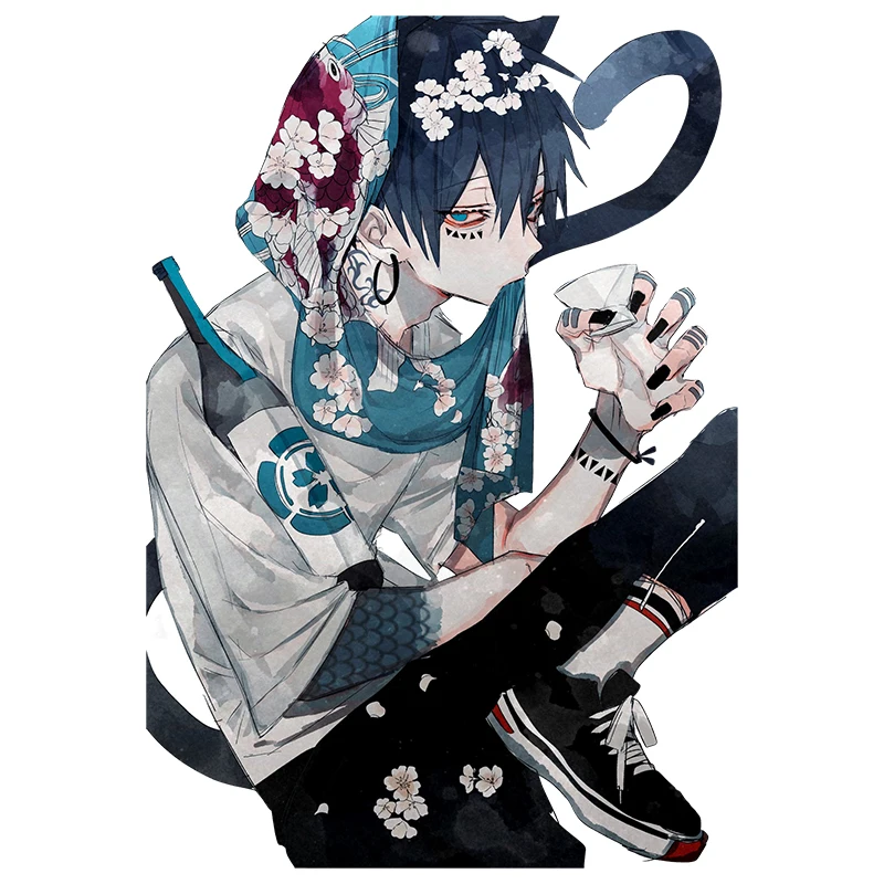 

Kichiku Man Japanese Cartoon Characters Car Label Animation Car Sticker JDM