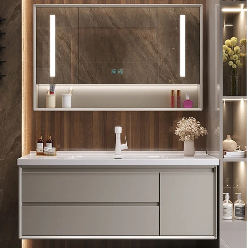 Bathroom Cabinet Washbasin Mirrors Storage Column Closed Toilet Multipurpose Wc Furniture Filing Cabinets Armoire Salon Station image 3