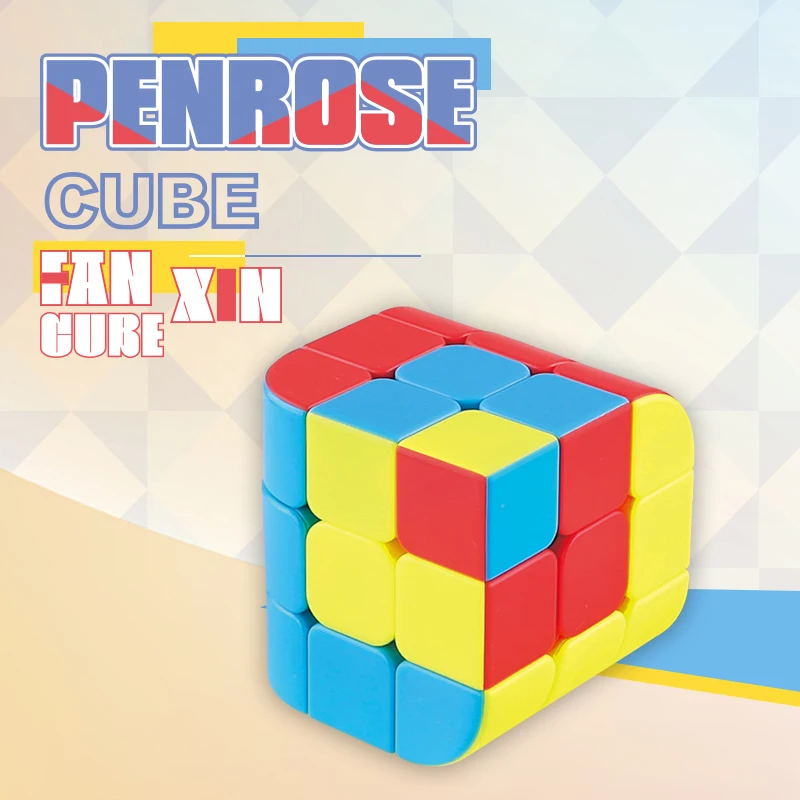 [Picube] FanXin 3x3x3 삼면체 매직 큐브 Cambered Surface 전문 속도 퍼즐 Twisty Brain Antistress 교육 완구