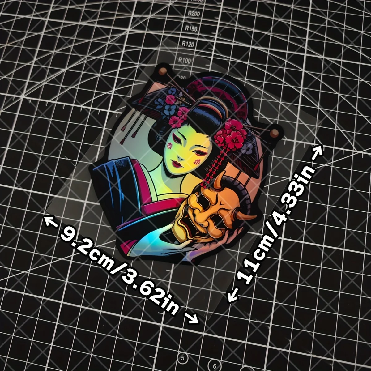 1PC Japanese-Style Geisha Sticker | Create Style Exquisite Decal Ideal For Laptops Skateboards Journal Covers Theme