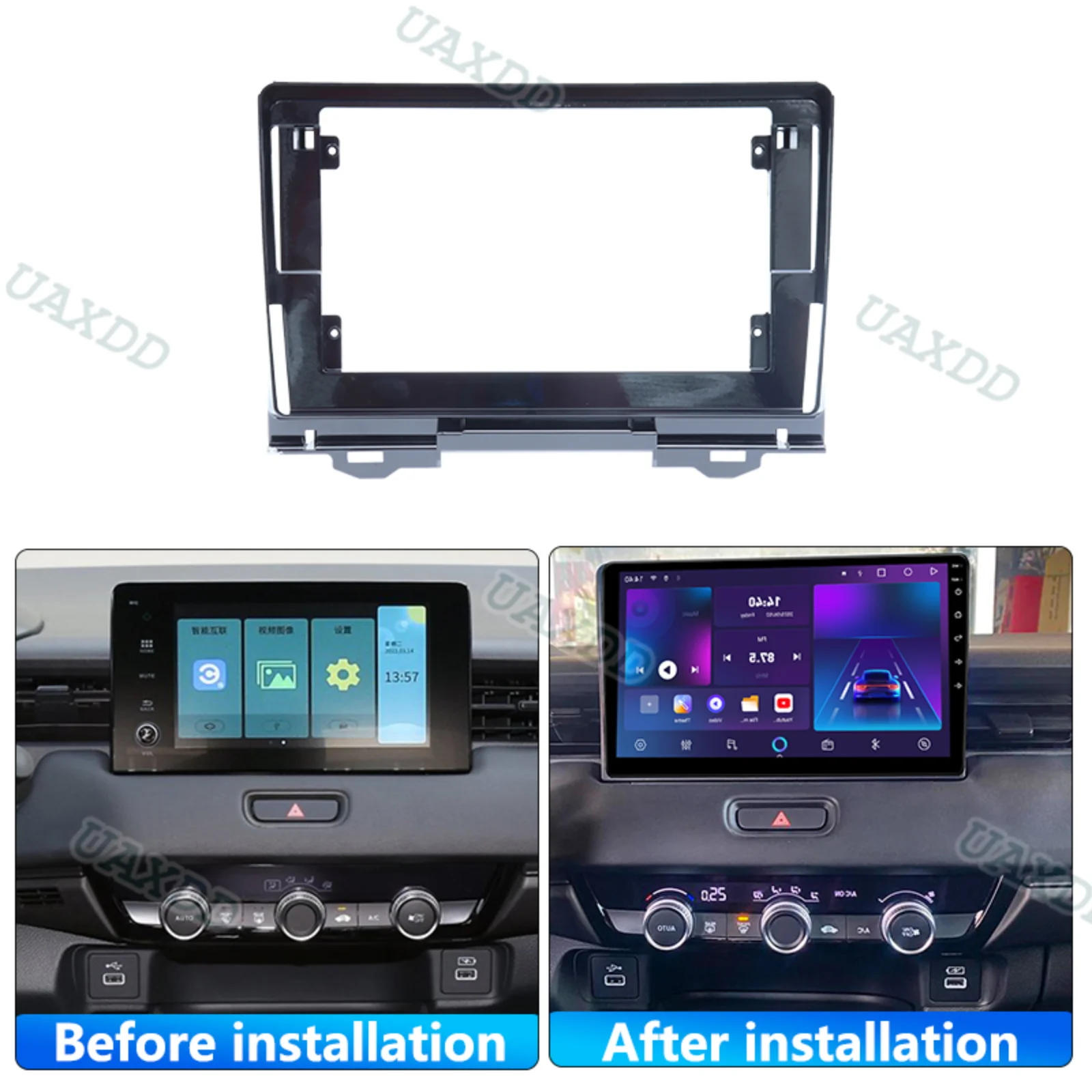 For Honda Vezel Hr-v 9inch Radio Android Stereo Frame Panel Fascia Dashboard Audio Multimedia Player Screen Video Cable Harness