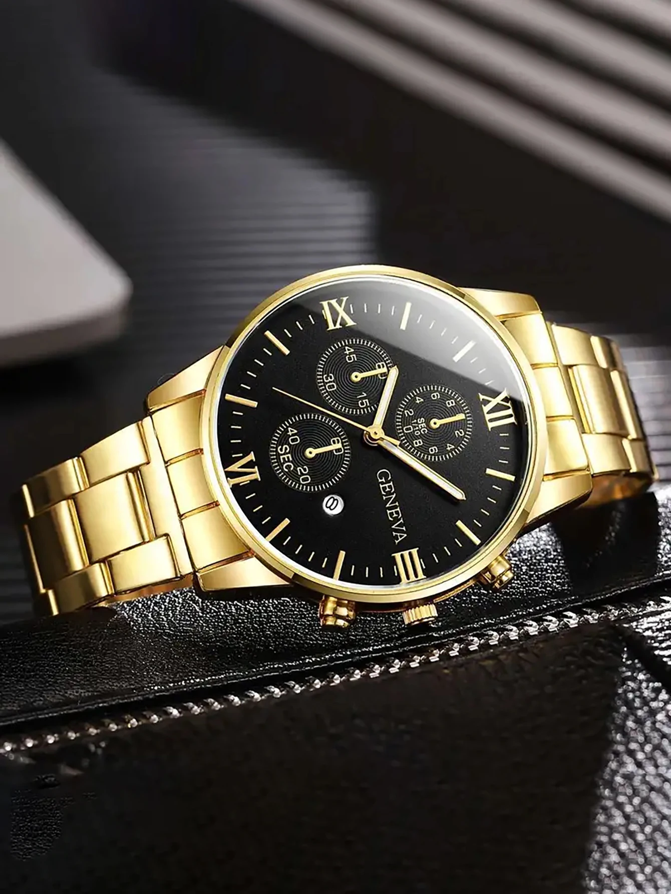 남성용 쿼츠 시계와 팔찌, 목걸이, 반지 세트입니다. - Luxury Watch Under 20000 리뷰 및 가격