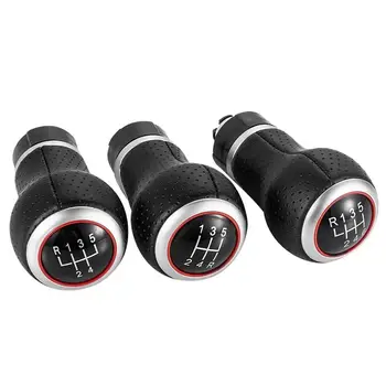 適用於奧迪 A3 S3 8P 2003-2013 A4 S4 Q5 S-Line 2007-2015 的真皮換檔桿頭,12mm,5/6 速變速手柄,汽車配件 8 最佳銷售 奧迪A3 8P檔把 - №6